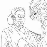 Surgeon Doctor Coloring Pages Somebody Operates Xre Dermatologist sketch template