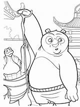 Panda Fu Kung Coloring Pages Tigress Printable Monkey Color Cartoons Getcolorings Colori sketch template