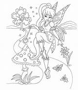 Fairy Coloring Pages Fairies Printable Disney Wonder sketch template