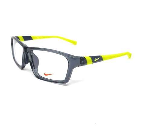 Nike Eyeglasses 7878af 029 Crystal Dark Magnet Grey Rectangle Men S