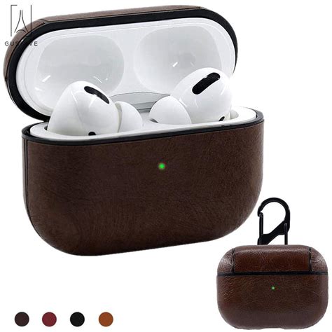 gustave compatible airpods pro case cover leather protective case skin  apple airpod pro