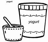 Yogurt Yogures Yogur Yoghurt Haz Disfrute Compartan Pretende Motivo sketch template