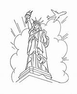 Liberty Statue Coloring Pages Printable Kids Drawing Getdrawings Pencil sketch template