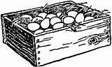 Clipart Box Wooden Cliparts Library Eggs sketch template