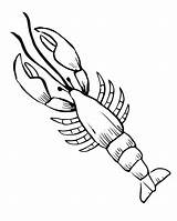 Lobster Coloring Printable Pages Colouring Colour Coloringbay Tattoo Click Visit Tweet Lobsters sketch template