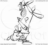 Metal Detector Clip Using Man Toonaday Royalty Outline Illustration Cartoon Rf Ron Leishman sketch template