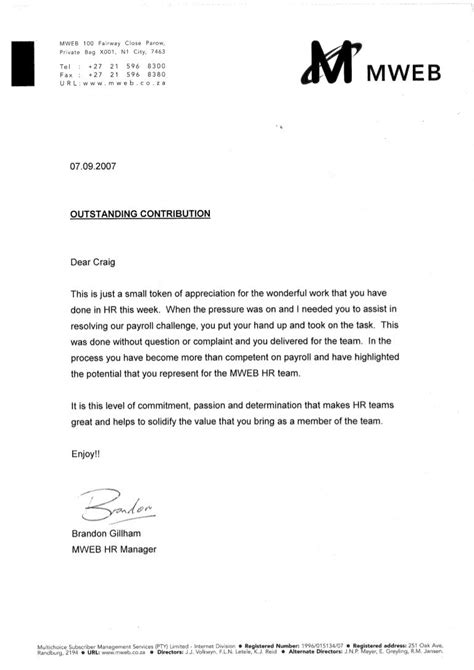 outstanding contribution letter mweb