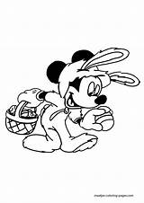 Coloring Easter Mickey Mouse Pages Disney Bunny Browser Window Print sketch template