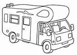 Camper Movil Wohnmobil Malen Ausmalen Policía Caravana Educativo Terrestres Liberi Camperisti Infantiles sketch template