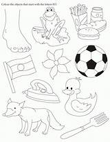 Objects Coloring Worksheet Worksheets English Activity Colour Pages Start Template sketch template