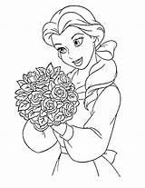 Coloring Belle Princess Pages Disney Flowers Flower Baby Clipart Drawing Carry Sheet Popular Coloringhome Print Library sketch template