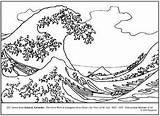 Hokusai Tsunami Hauptman Amy Teaching Designlooter Katsushika sketch template