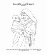 Catholic Coloring Calcutta Saints Potrait Devotions sketch template