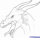 Dragon Head Drawing Drawings Dragons Simple Draw Step Cool Easy Sketches Face Sketch Coloring Pencil Tattoo Fire Cartoon Hydra Line sketch template