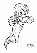Mermaid Coloring Pages Baby Easy Drawing Getdrawings Printable Kids Cute Little Real Color Print Sheets Sample Book Spaniel Inspirational Ariel sketch template