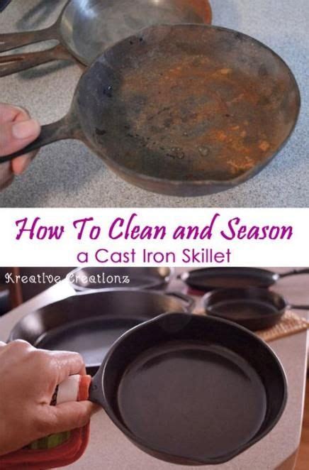 trendy   clean cast iron skillet   seasons cleaning