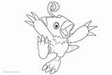 Digimon Biyomon Coloring Pages Kids Printable sketch template