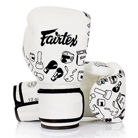 Fairtex Bgv14w White Street Art Muay Thai Gloves Kick Boxing Sport