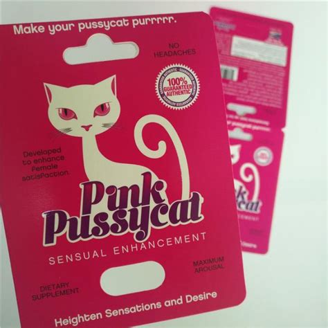 Pink Pussycat Sex Pill Paper Card Blister Sex Enhancer