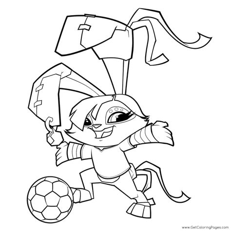 soccer bunny animal jam coloring pages  scb