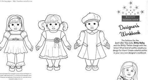 american girl coloring page photo  timeless miraclecom