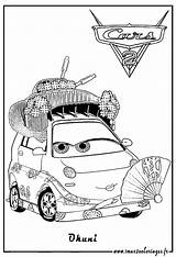 Bagnoles Coloriages Okuni Cars2 sketch template