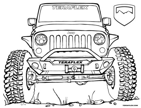 jeep wrangler coloring pages  getcoloringscom  printable