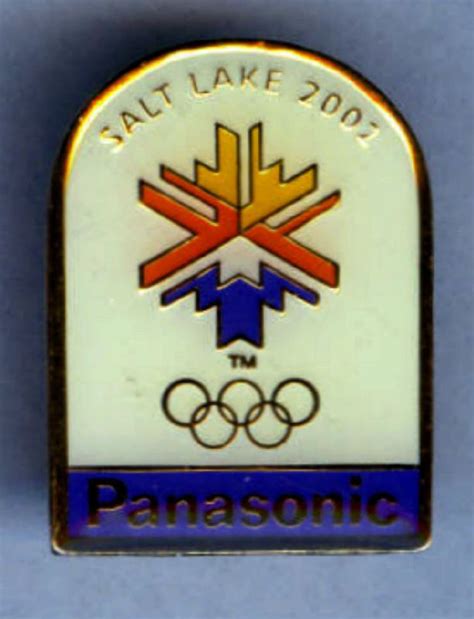 2002 Panasonic Winter Olympics Salt Lake City Utah Pin Pinback Free