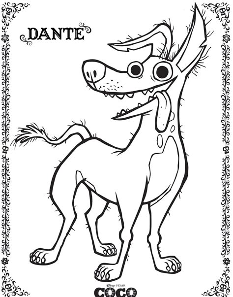 dante  patterns  background coco kids coloring pages
