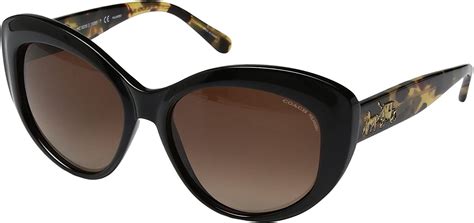 coach woman sunglasses black lenses injected frame 55mm