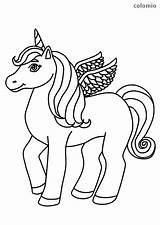 Einhorn Unicornios Malvorlage Ausmalbild Raudales Regenbogen Unicorns Ausmalen Einhorner sketch template