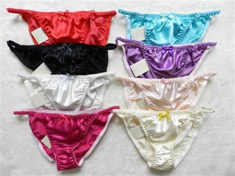2018 100 silk women s lady string bikinis panties size s