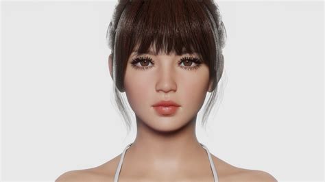 model joy realistic female character vr ar  poly cgtrader