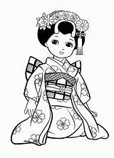 Geisha Netart Kimono Kleurplaten 2000s Blossom Sharepoint sketch template