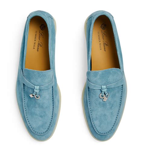 loro piana pink suede summer charms walk loafers harrods uk