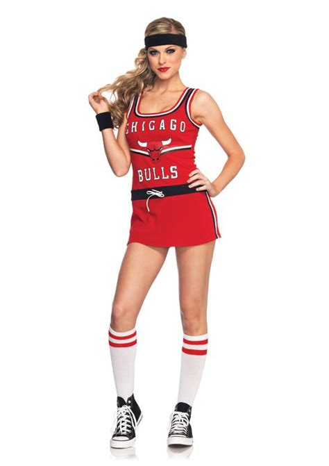 sexy licensed nba red chicago bulls basketball cheerleader halloween