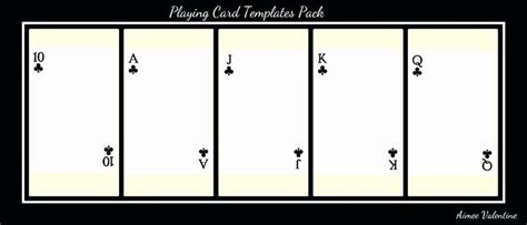 playing card template  word fresh  playing card word template