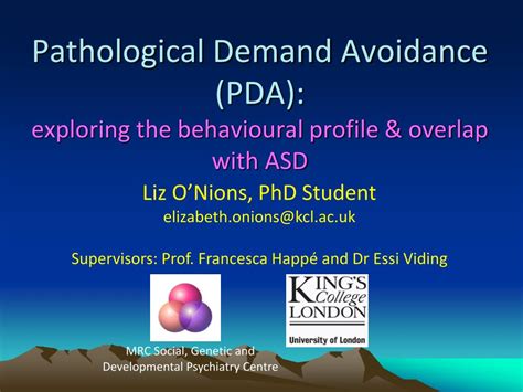 pathological demand avoidance pda exploring  behavioural profile overlap  asd