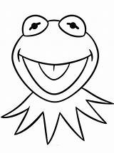 Kermit Frog Coloring Pages Muppets Drawing Movie Simple Pepe Clipartmag Coloringsky Head sketch template
