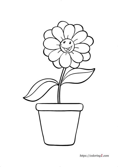 flower pot coloring pages   coloring sheets