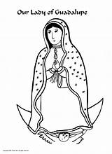 Lady Guadalupe Coloring Getcolorings Printable Color sketch template