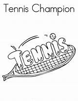 Tennis Coloring Champion Pages Worksheet Printable Login Twistynoodle Ball Favorites Add Noodle sketch template