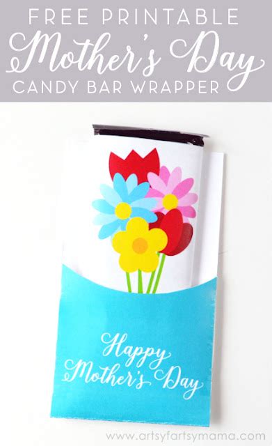 printable mothers day candy bar wrapper artsy fartsy mama