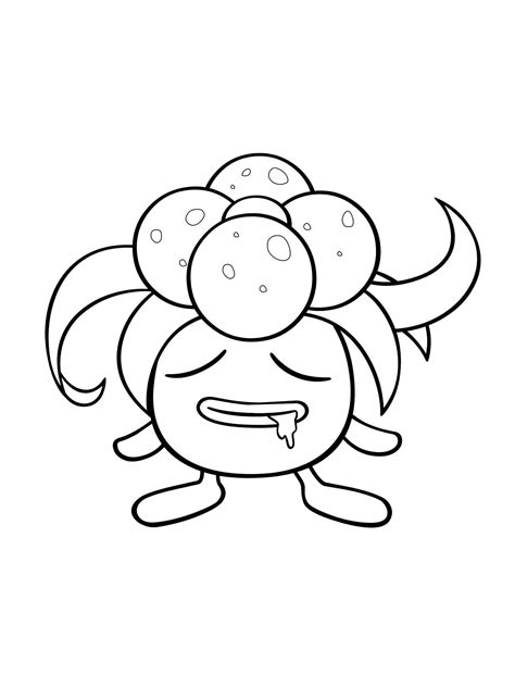 pokemon gloom coloring pages  printable
