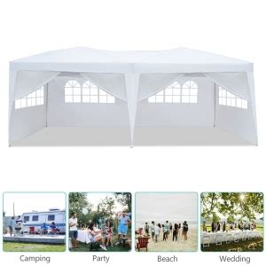 ktaxon  pop  wedding party tent folding canopy  wallsides white ktaxon
