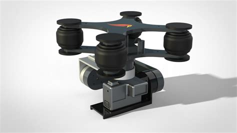 drone camera gimbal  cad model library grabcad