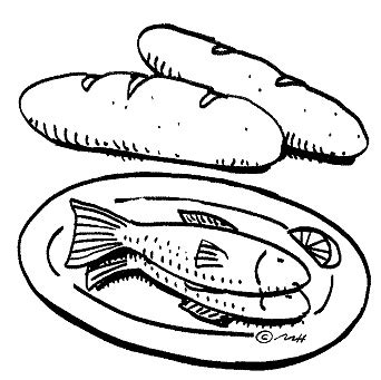 bread  fish bible doodling clip art art