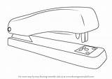 Stapler Drawing Draw Step Tools Drawingtutorials101 Touch Previous Next Tutorials sketch template