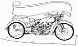 Harley Davidson Coloring Pages Motorcycle Outline Drawing Book Getdrawings Getcolorings Color Custom Colouring Drawings sketch template