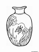Vase Coloring Pages Color Printable Recommended Print sketch template